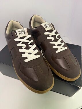 Men's Brown Casual Sneakers with Gum Sole